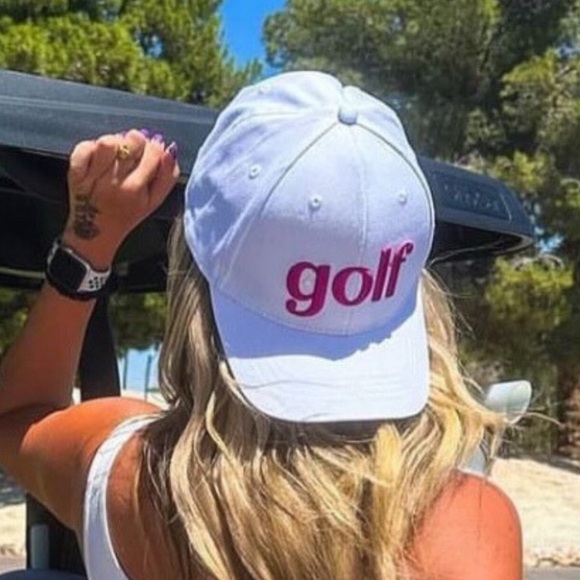 White Pink GOLF hat - Picture 4 of 5